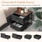 Black 2-Drawer Fabric Dresser Nightstand with Metal Frame and MDF Top 16 Inch - Set of 2